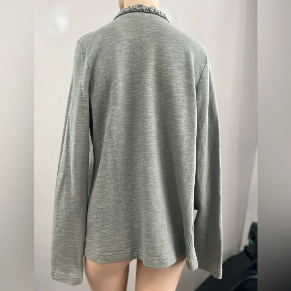 Eddie Bauer ruffle button cardigan-SMALL-NWT